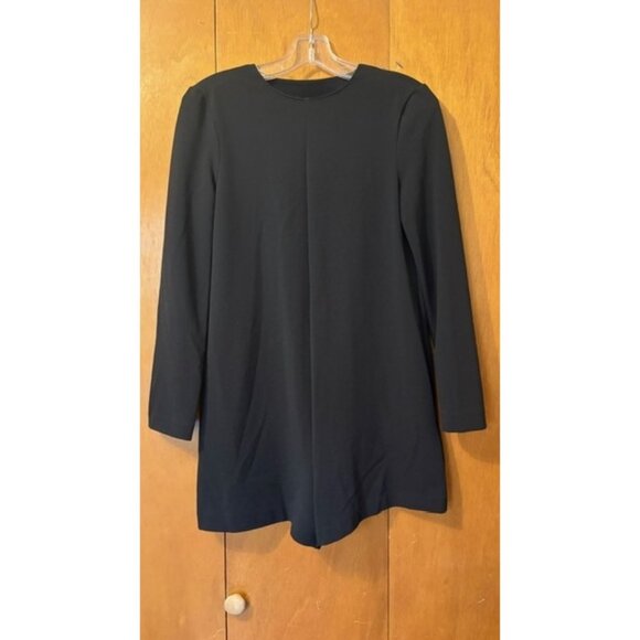 ZARA BLACK LONG SLEEVE SHORTS JUMPSUIT ROMPER, SIZE: XS, LIKE NEW - Picture 1 of 3